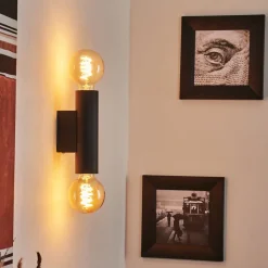 Applique Murale Tulla Noir, 2 Lumieres