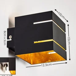 Applique Murale Varco Noir, 1 Lumiere
