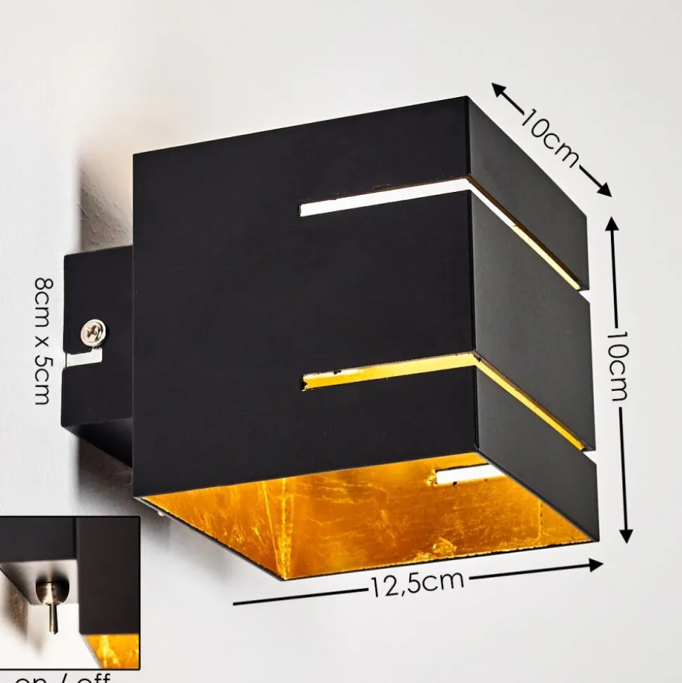 Applique Murale Varco Noir, 1 Lumiere