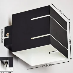 Applique Murale Varco Noir, 1 Lumiere