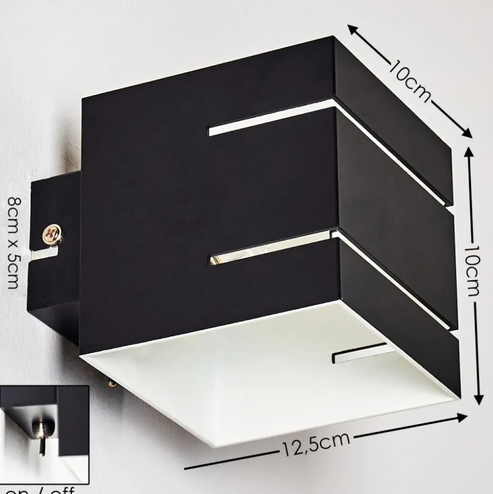 Applique Murale Varco Noir, 1 Lumiere