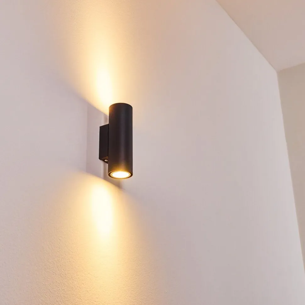 Applique Murale Zuoz Noir, 2 Lumieres