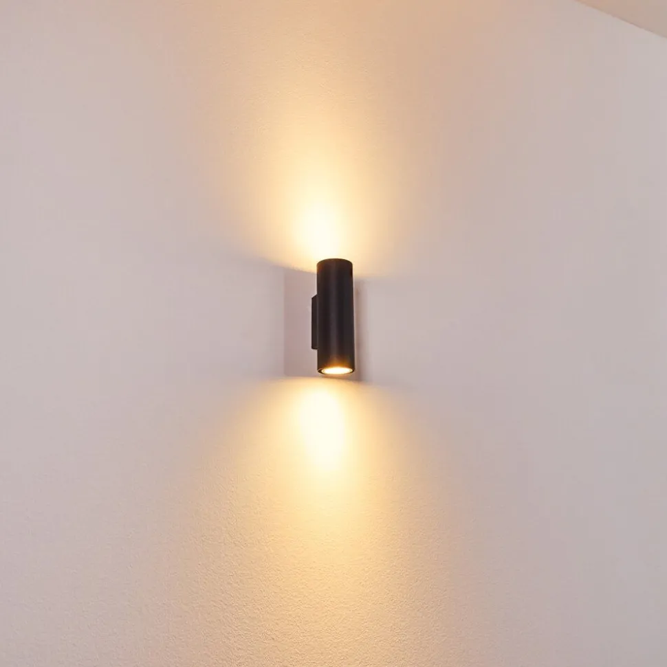 Applique Murale Zuoz Noir, 2 Lumieres
