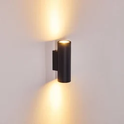 Applique Murale Zuoz Noir, 2 Lumieres