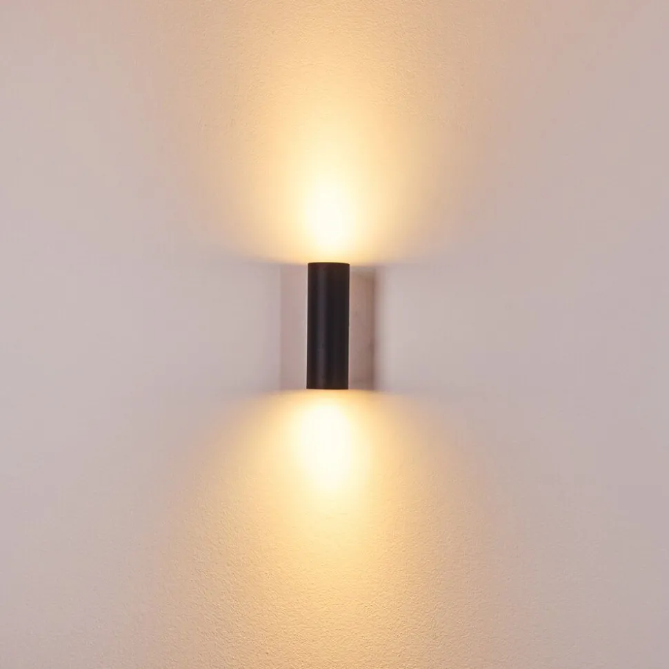 Applique Murale Zuoz Noir, 2 Lumieres