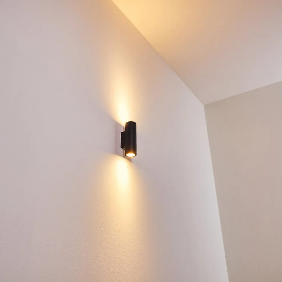 Applique Murale Zuoz Noir, 2 Lumieres
