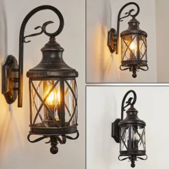 Applique Murale Zurich Brun, Couleur Bois, 3 Lumieres