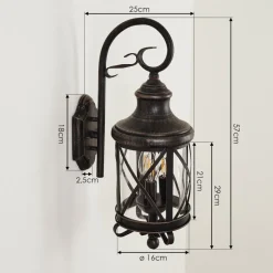 Applique Murale Zurich Brun, Couleur Bois, 3 Lumieres