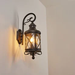 Applique Murale Zurich Brun, Couleur Bois, 3 Lumieres