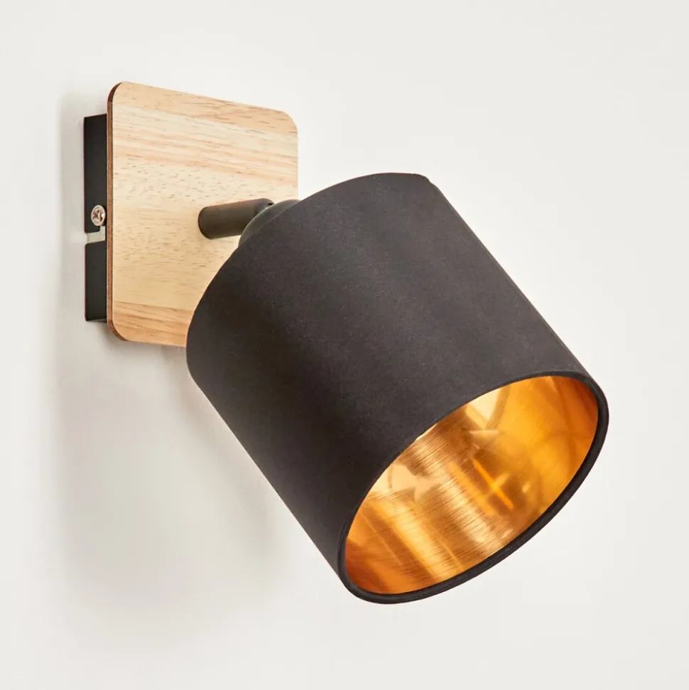 Applique Muralealsen Bois Clair, Noir, 1 Lumiere