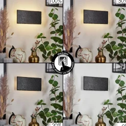 Applique Muraleguadramil Led Noir, 1 Lumiere
