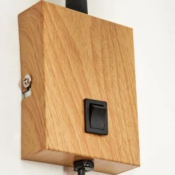 Applique Muralejavel Anthracite, Couleur Bois, 1 Lumiere