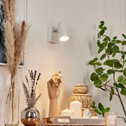 Applique Muralejavel Chrome, Blanc, 1 Lumiere