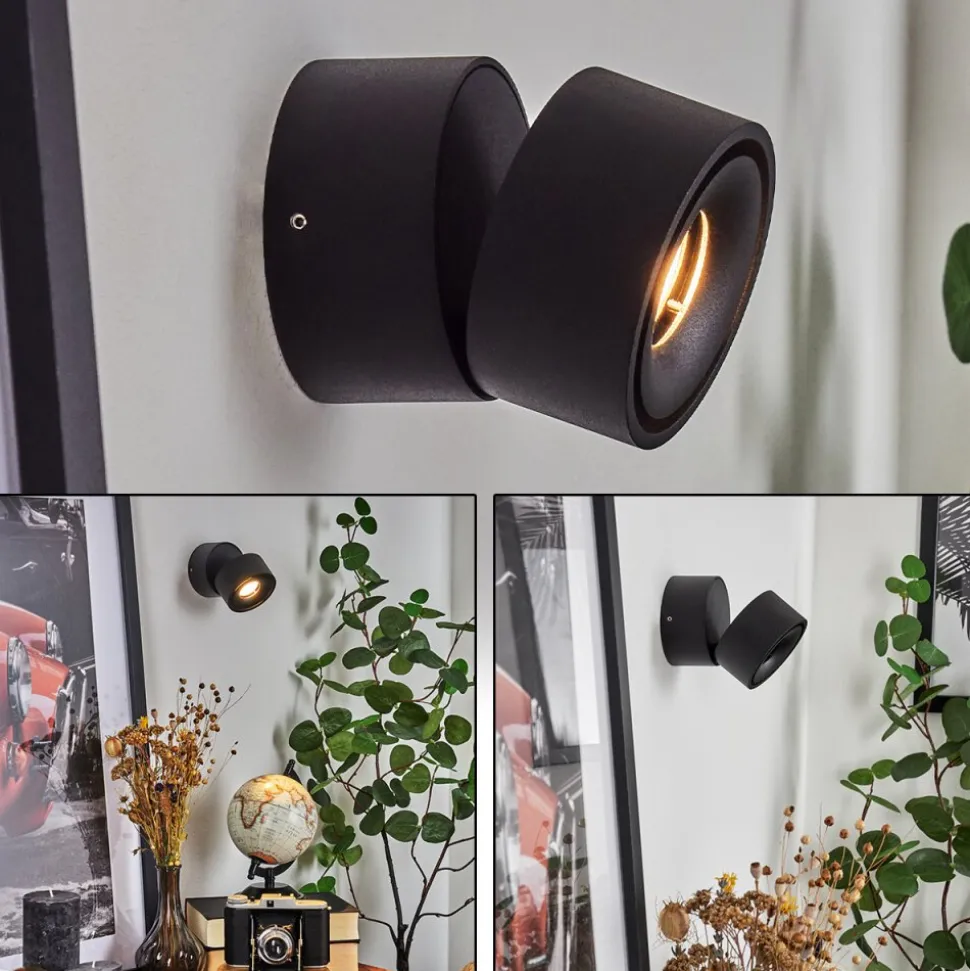Applique Muralelaonsana Led Noir, 1 Lumiere