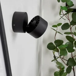 Applique Muralelaonsana Led Noir, 1 Lumiere