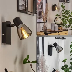 Applique Muralemurianette Noir, 1 Lumiere