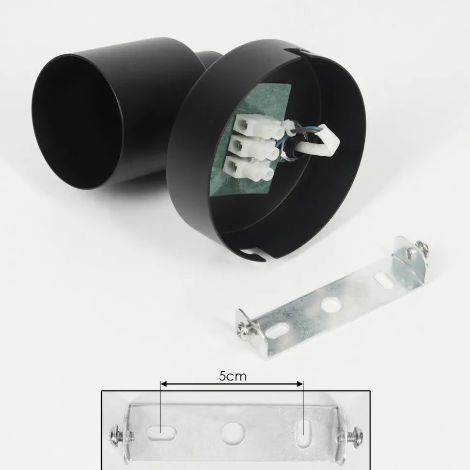 Applique Muralenestavel Led Noir, 1 Lumiere