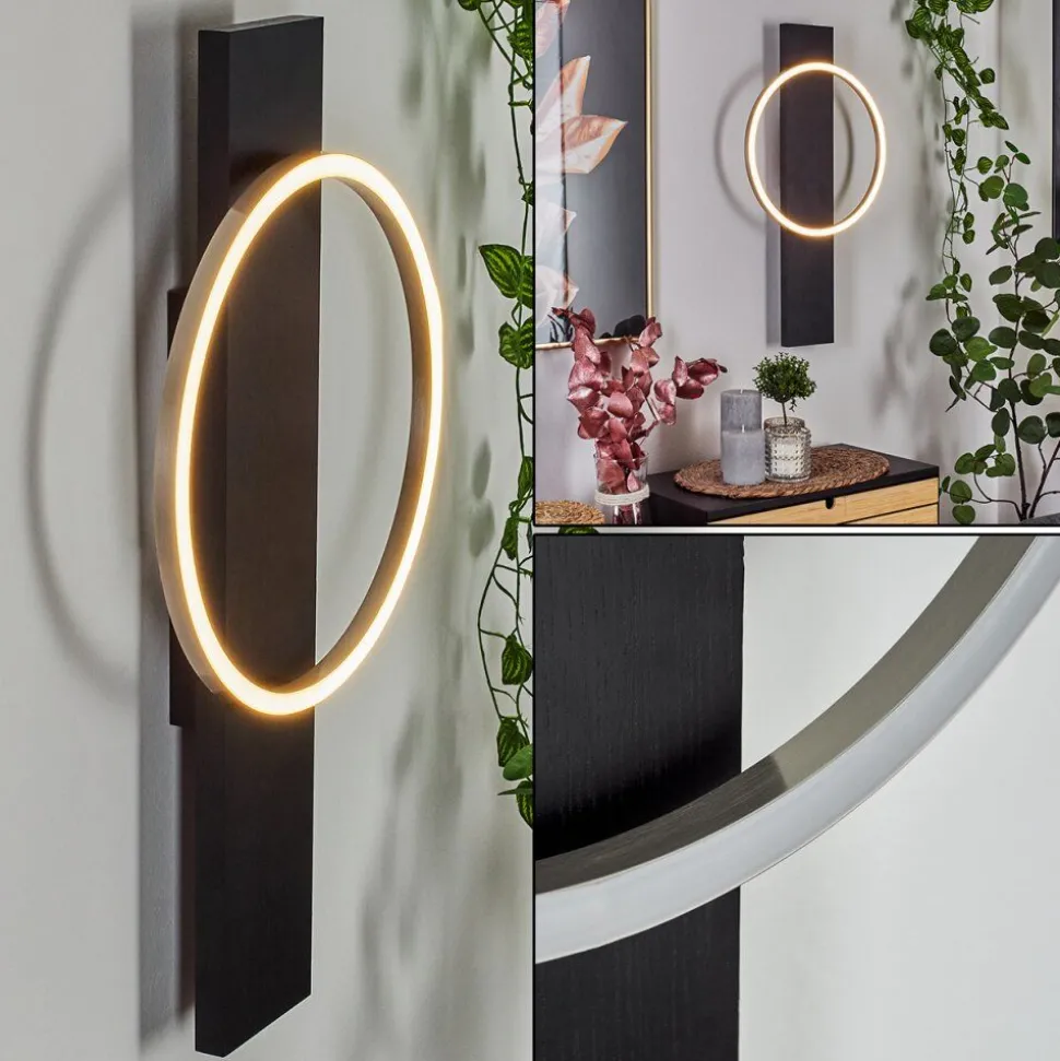 Applique Muralepompu Led Noir, 1 Lumiere