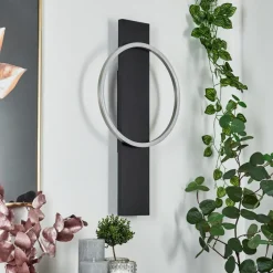 Applique Muralepompu Led Noir, 1 Lumiere