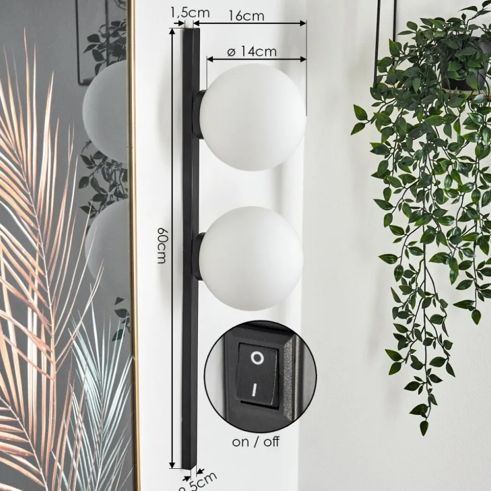 Applique Muralerascoupet Blanc, 2 Lumieres
