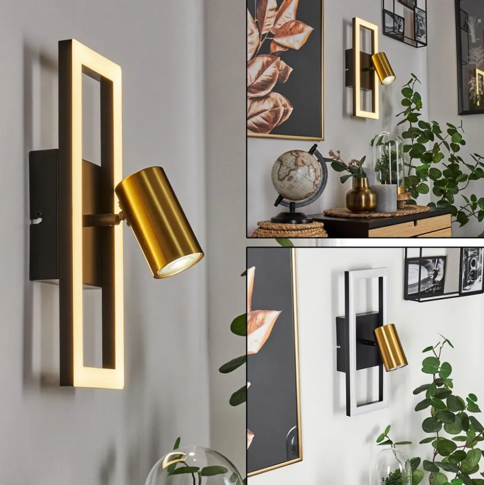 Applique Muralereboleiro Led Noir, 2 Lumieres
