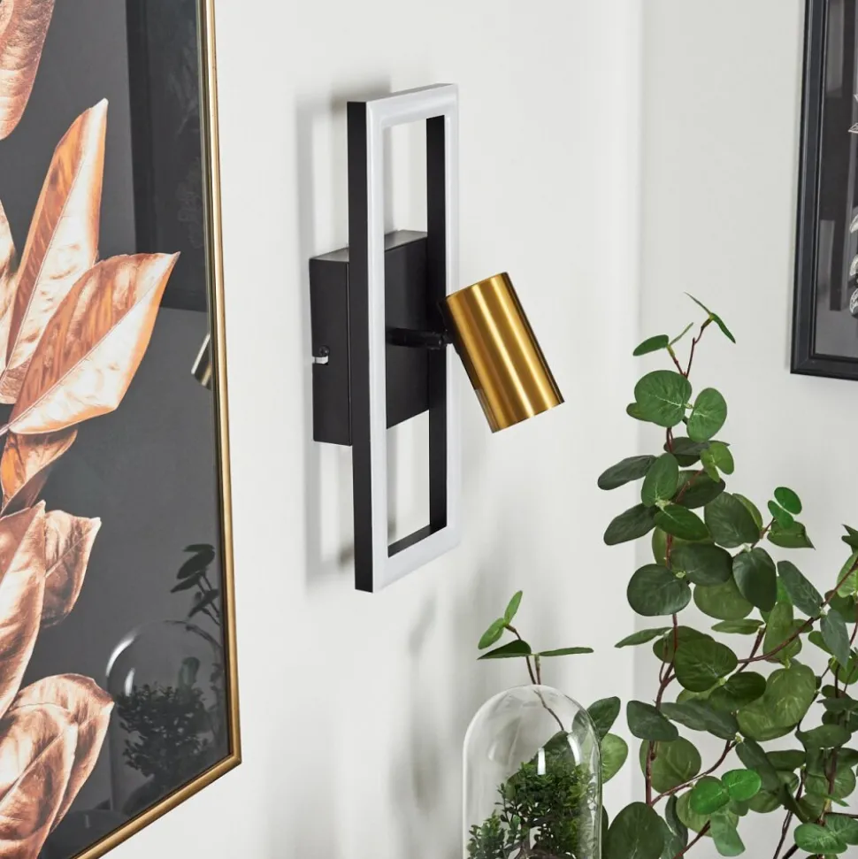 Applique Muralereboleiro Led Noir, 2 Lumieres