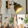 Applique Muralesafari Chrome, Bois Clair, Noir, 1 Lumiere