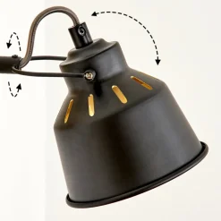 Applique Muralesafari Chrome, Bois Clair, Noir, 1 Lumiere