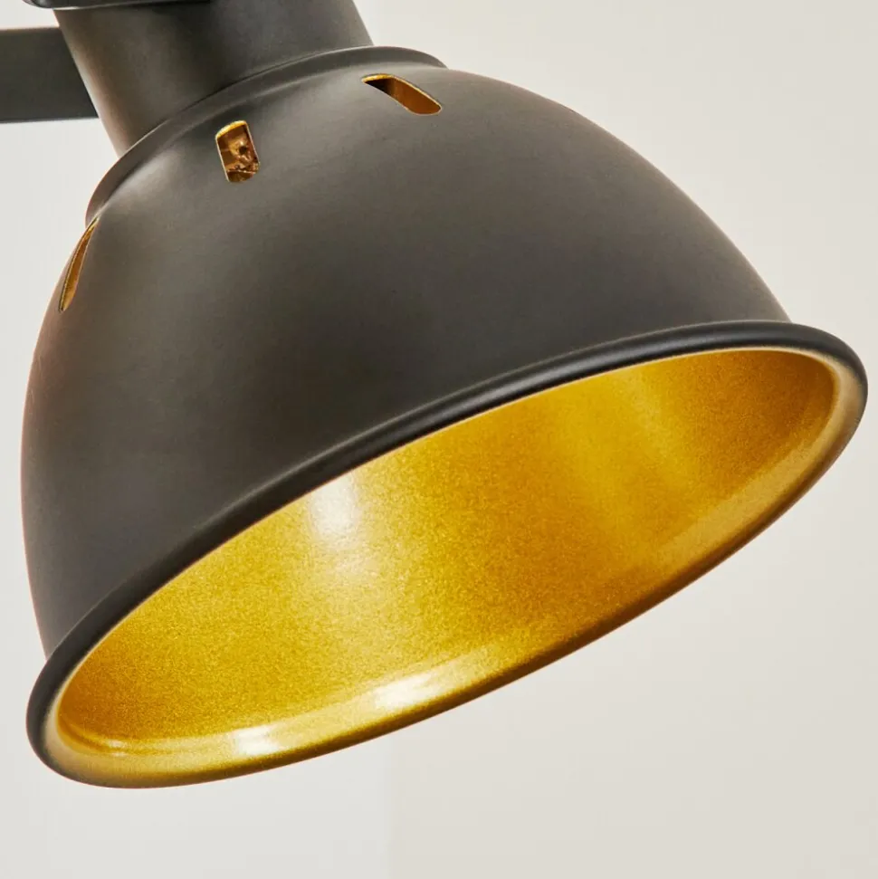 Applique Muraletina Chrome, Bois Clair, Noir, 1 Lumiere