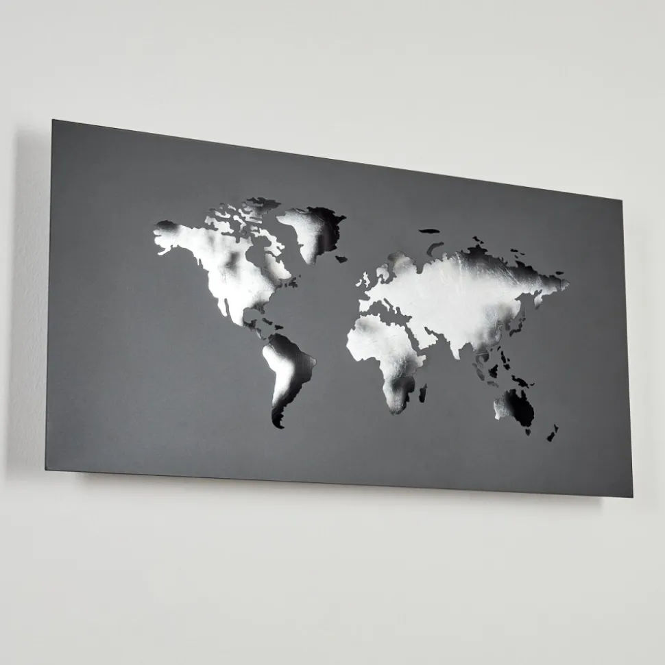 Applique Muralezabreira Led Noir, Argente, 1 Lumiere