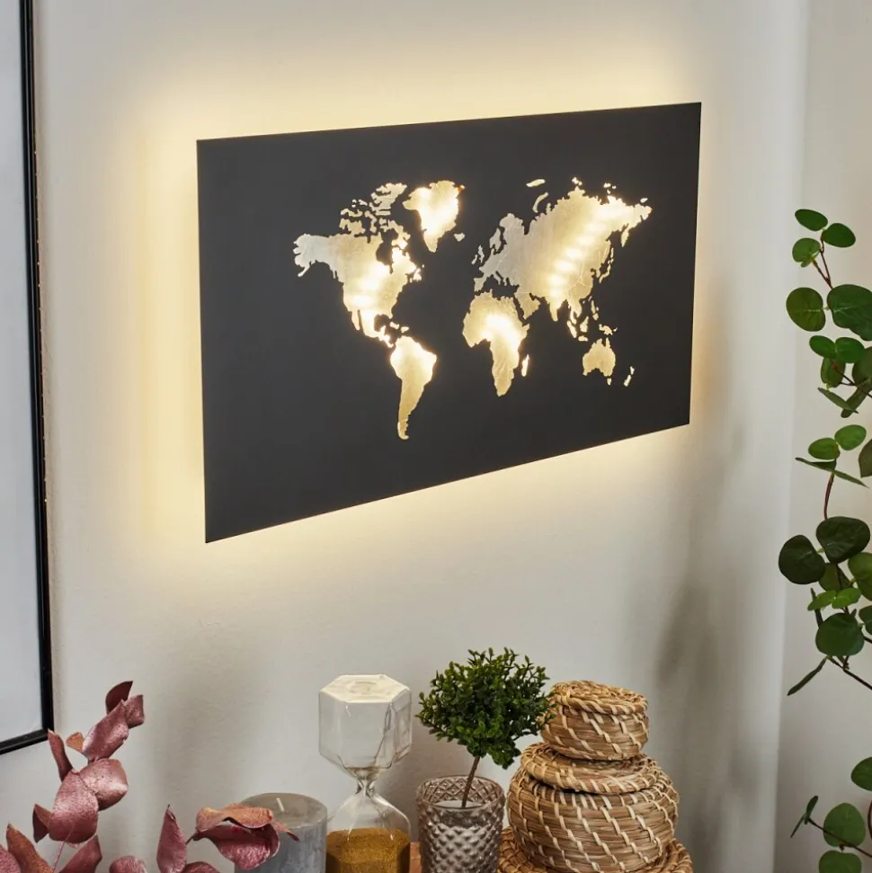 Applique Muralezabreira Led Noir, Argente, 1 Lumiere