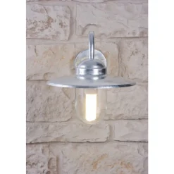 Applique Nordlux Luxembourg Acier Inoxydable, Transparent, Zingue, 1 Lumiere, Detecteur De Mouvement