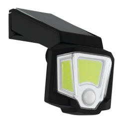 Applique Solaire Eglo Sens Led Noir, 1 Lumiere, Detecteur De Mouvement