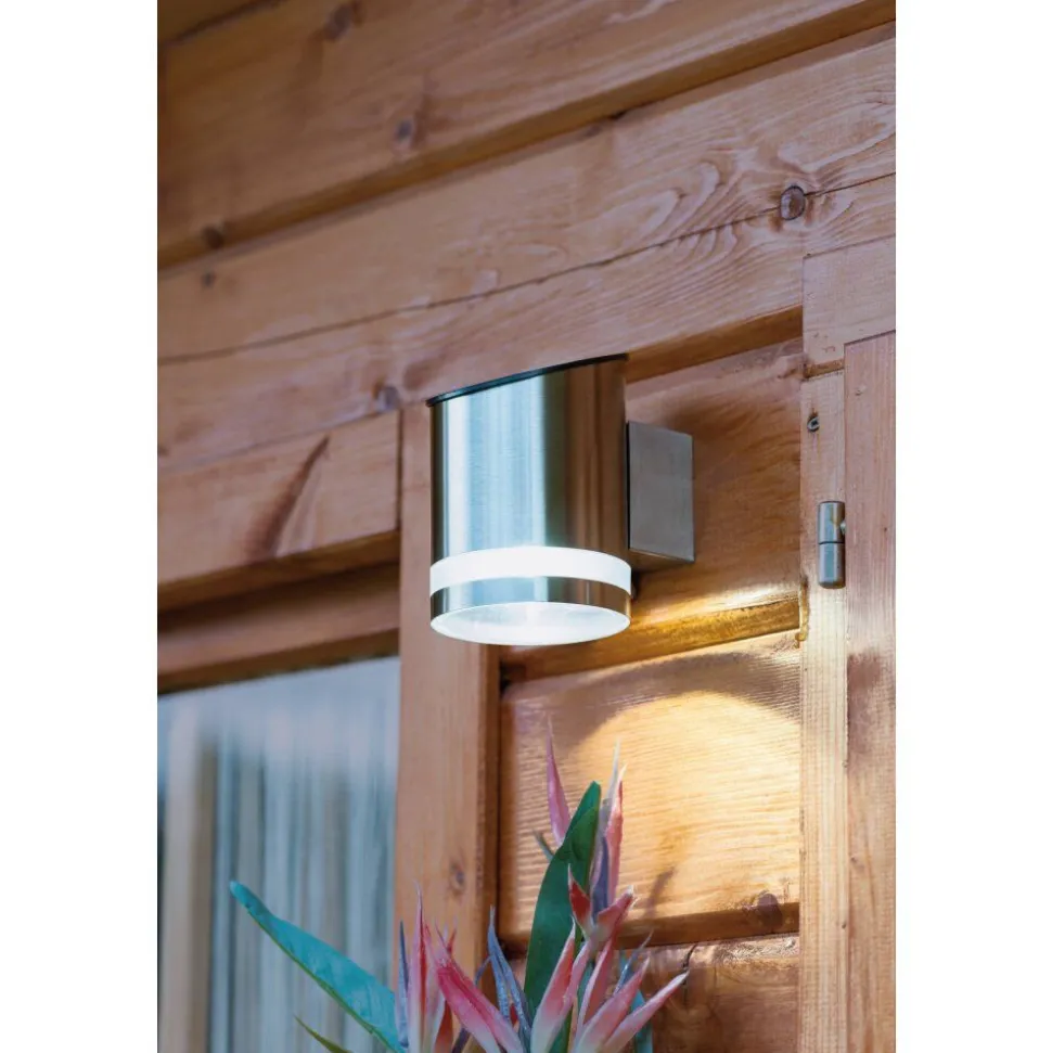 Applique Solaire Eglo Shine Led Acier Inoxydable, 1 Lumiere