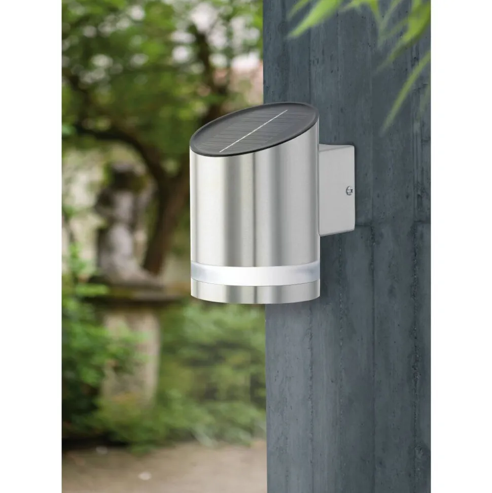 Applique Solaire Eglo Shine Led Acier Inoxydable, 1 Lumiere