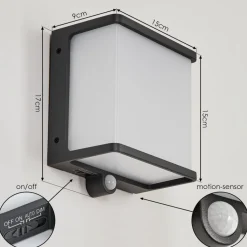Applique Solaireburseryd Led Noir, 1 Lumiere, Detecteur De Mouvement