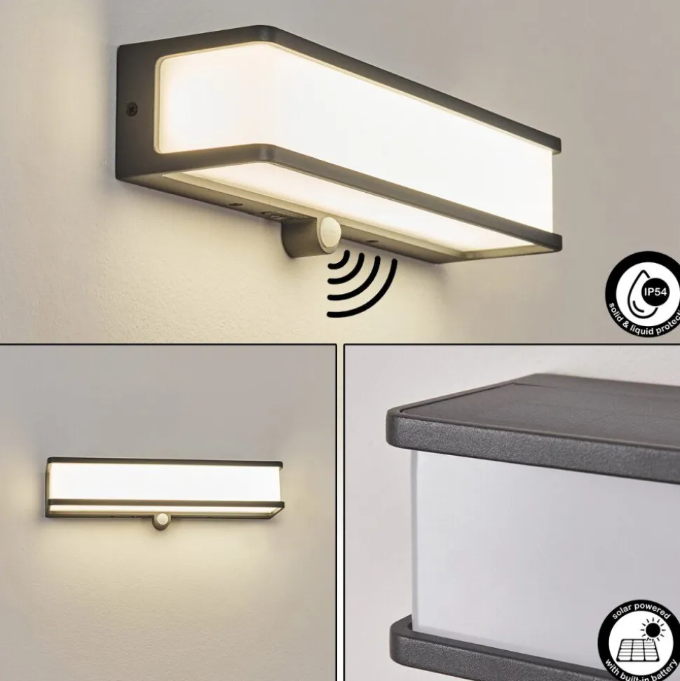 Applique Solaireburseryd Led Anthracite, 1 Lumiere, Detecteur De Mouvement