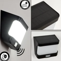 Applique Solairecolchagua Led Noir, Blanc, 1 Lumiere, Detecteur De Mouvement
