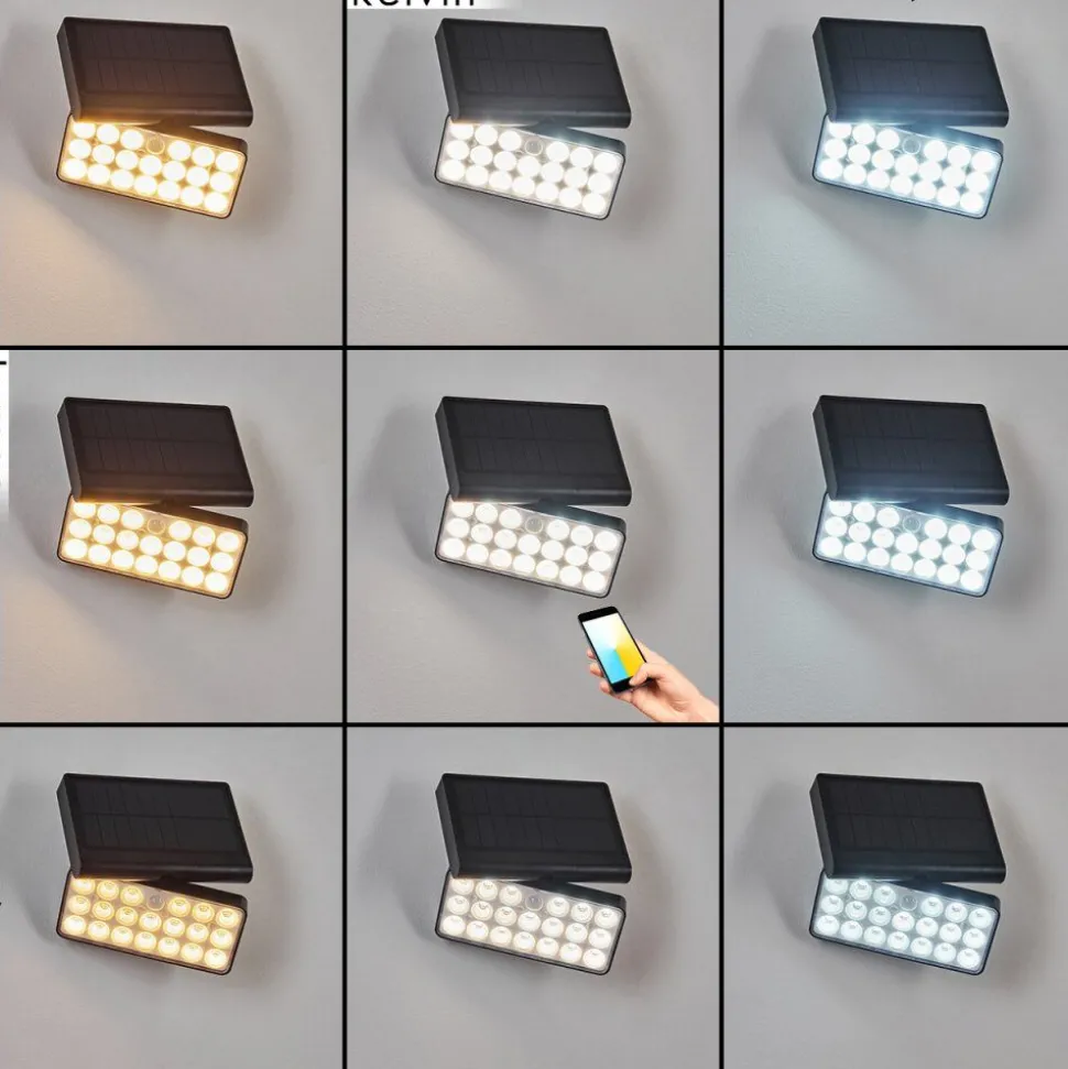 Applique Solaireestampes Led Anthracite, 1 Lumiere, Detecteur De Mouvement