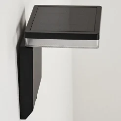 Applique Solairelonquimai Led Noir, 1 Lumiere, Detecteur De Mouvement