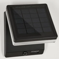 Applique Solairelonquimai Led Noir, 1 Lumiere, Detecteur De Mouvement