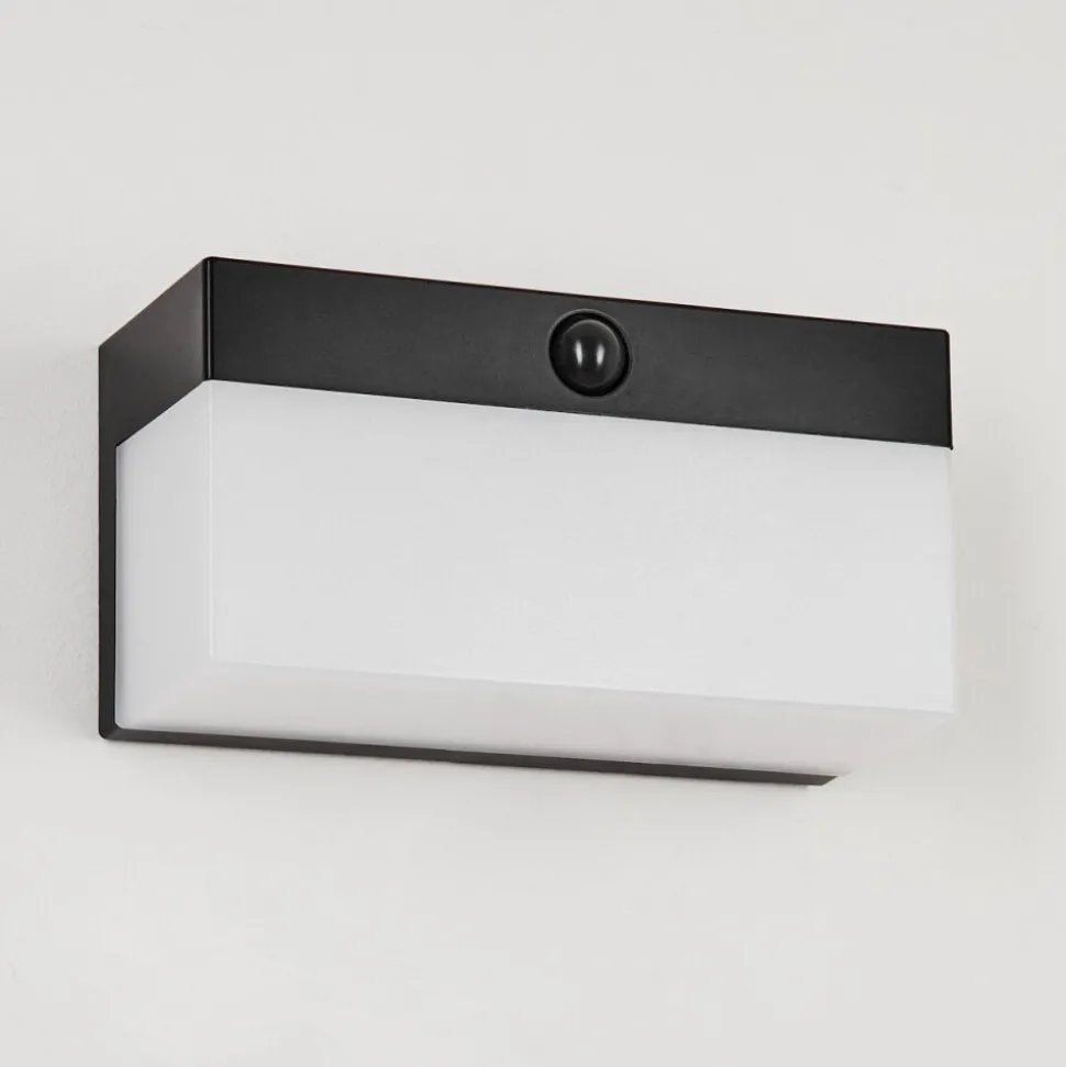 Applique Solairemalalhue Led Noir, 1 Lumiere, Detecteur De Mouvement