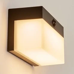Applique Solairemalalhue Led Noir, 1 Lumiere, Detecteur De Mouvement