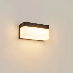 Applique Solairemalalhue Led Noir, 1 Lumiere, Detecteur De Mouvement