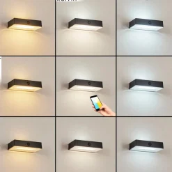 Applique Solaireseilhac Led Noir, 1 Lumiere, Detecteur De Mouvement
