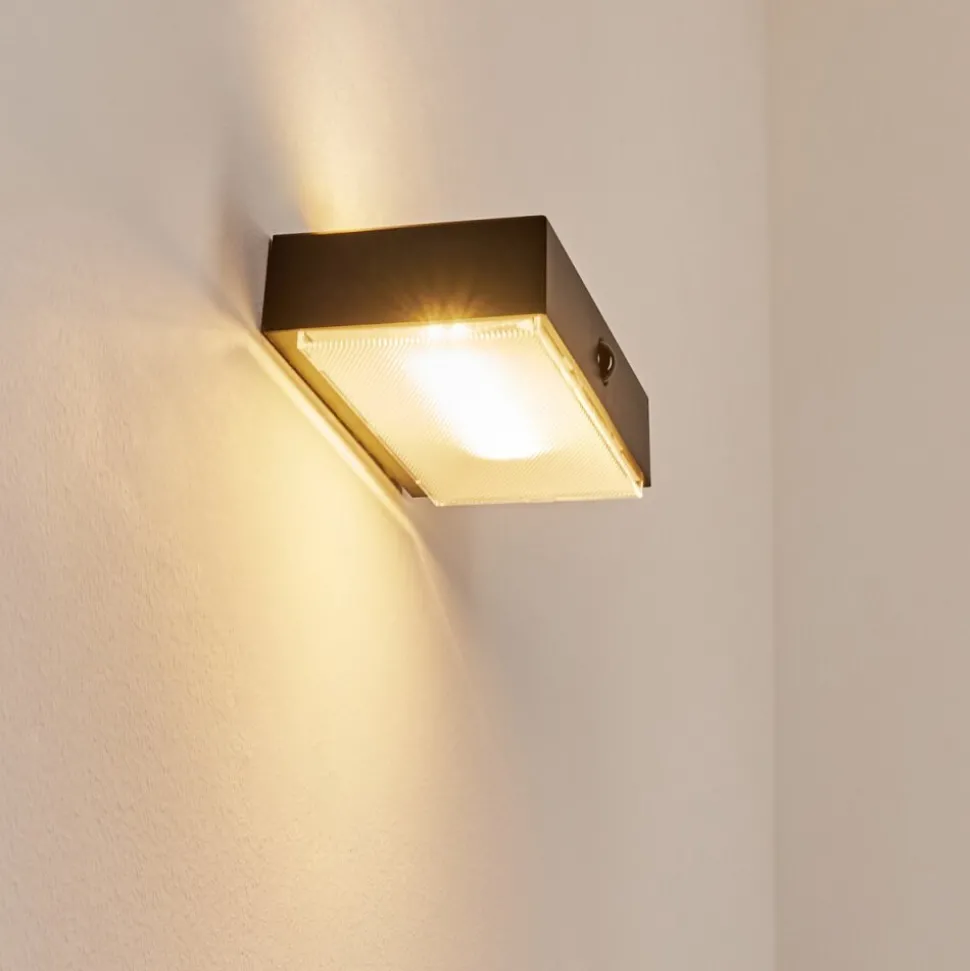 Applique Solaireseilhac Led Noir, 1 Lumiere, Detecteur De Mouvement