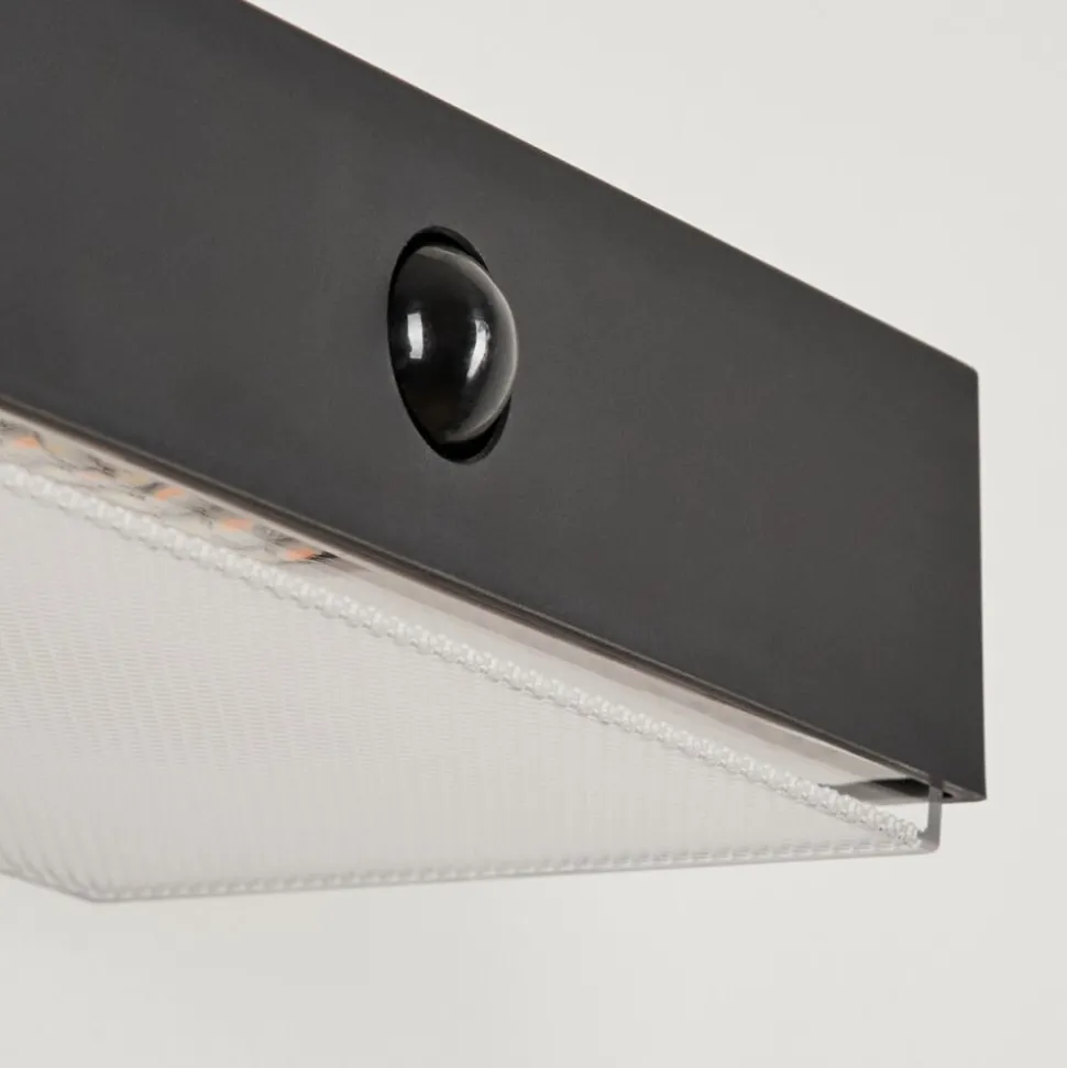 Applique Solaireseilhac Led Noir, 1 Lumiere, Detecteur De Mouvement