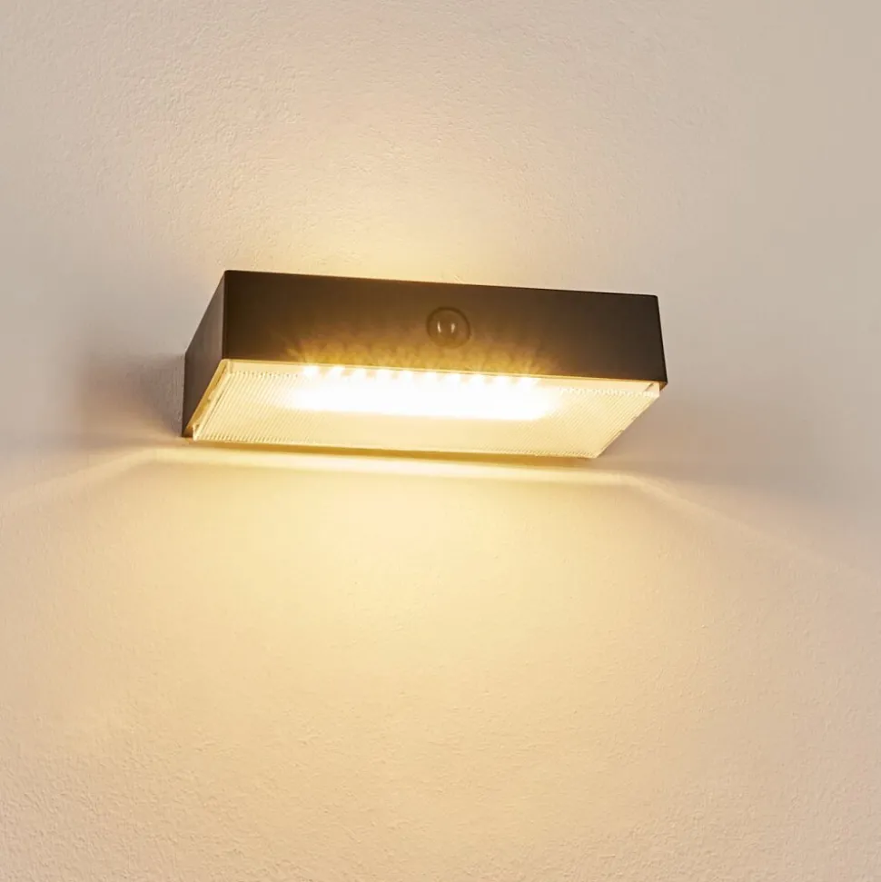 Applique Solaireseilhac Led Noir, 1 Lumiere, Detecteur De Mouvement