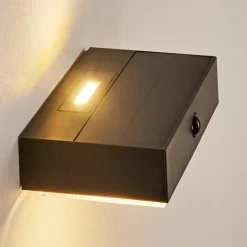 Applique Solaireseilhac Led Noir, 1 Lumiere, Detecteur De Mouvement