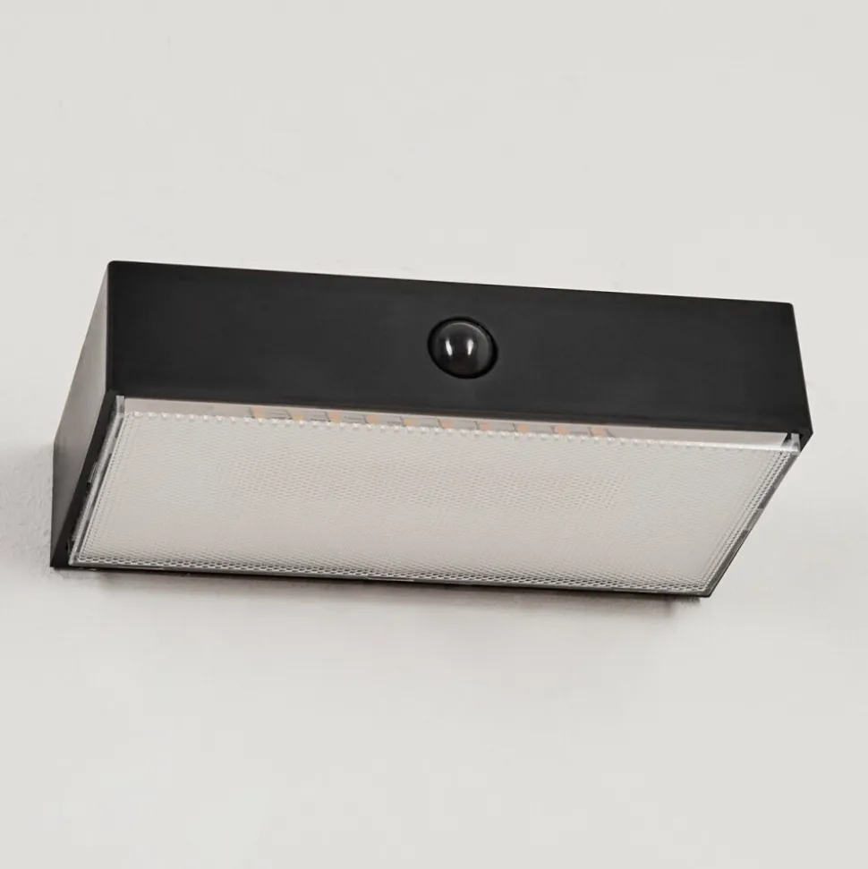 Applique Solaireseilhac Led Noir, 1 Lumiere, Detecteur De Mouvement